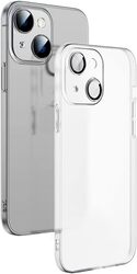 MARGOUN For iPhone 14 Plus Case Frosted Translucent Ultra Slim Cover Anti-Slip Camera Lens Protection (14 Plus clear)