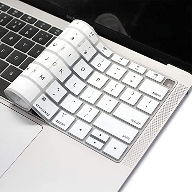 Margoun Premium Ultra Thin English Keyboard Cover for Apple MacBook Air 13 inch, White