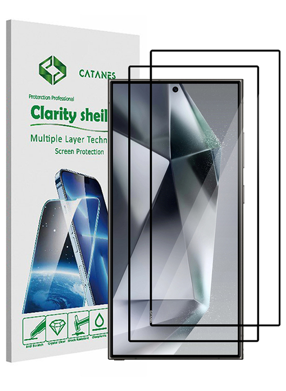 

Margoun CATANES 2 Pack Samsung Galaxy S24 Ultra Screen Protector 9H Hardness Scratch Resistance Screen Protector Touch Sensitive Case Friendly Tempered Glass