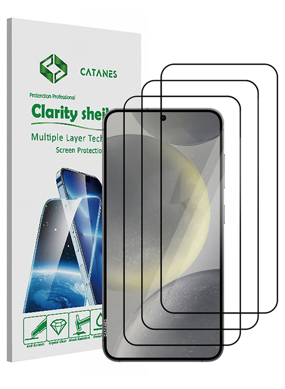 

Margoun CATANES 3 Pack Samsung Galaxy S24 Screen Protector 9H Hardness Scratch Resistance Screen Protector Touch Sensitive Case Friendly Tempered Glass Film