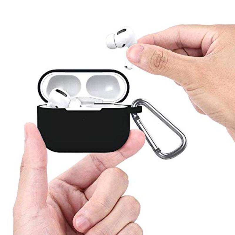 Margoun Case Cover with Clip for Apple Airpods Pro Case, Black
