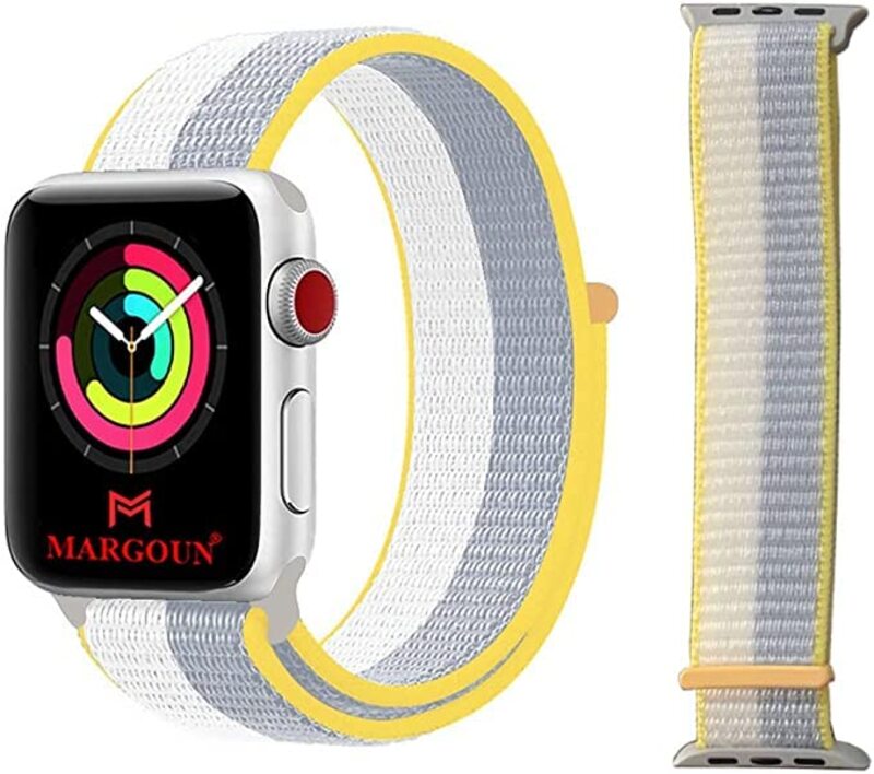 Margoun Nylon Sport Band for Apple Watch 42mm/44mm/45mm/49mm, 5 Piece, Multicolour