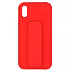 Margoun Apple iPhone XS Multi-Function Shockproof Protective Two-In-One Finger Grip Holder Mobile Phone Case Cover, Red