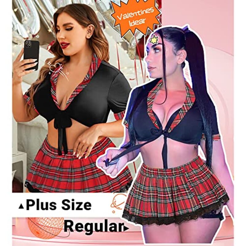 Margoun Sexy Schoolgirl Lingerie Roleplay Costumes Set