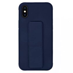 Margoun Apple iPhone XS Max Multi-Function Shockproof Protective Two-In-One Finger Grip Holder Mobile Phone Case Cover, Dark Blue