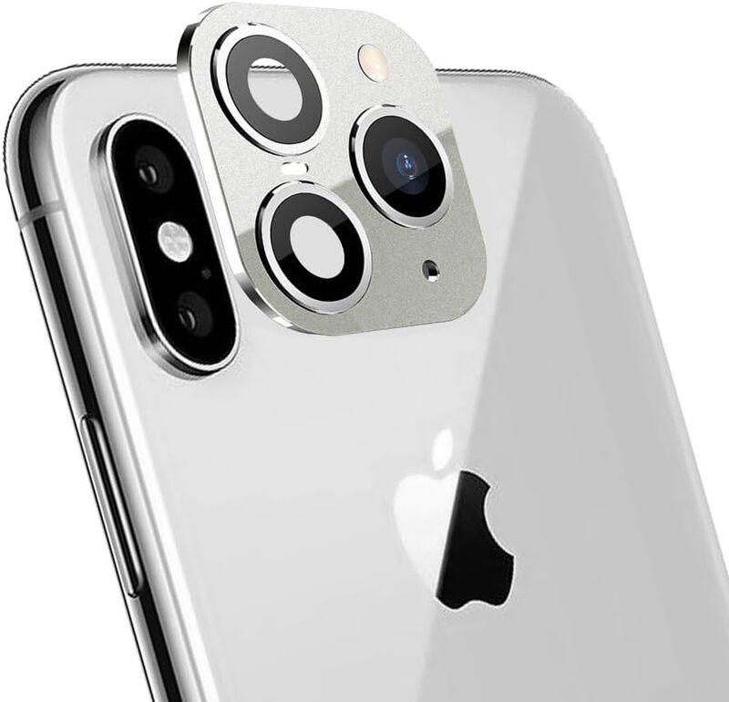 MARGOUN For iPhone X XS Camera Lens Camera Upgrade Protective Lens Change iPhone X XS to 11 Pro 11 Pro Max (SILVER, 1)