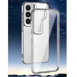 MARGOUN 5 Packs For Samsung Galaxy S23 Plus Clear Case With 2 Screen Protectors and 2 Camera Lens Protectors/White