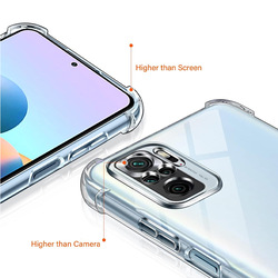 MARGOUN For Xiaomi Redmi Note 10S Case Cover Clear Protective TPU Four Corners Cover Transparent Soft Case