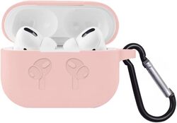 MARGOUN for Airpods 3 Case Cover Silicone with Clip, Airpods 3 Case 2021 3rd Generation (Sand Pink)