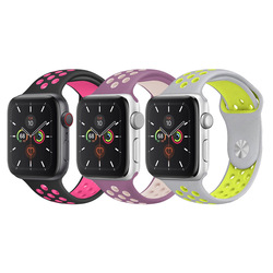 CATANES 3 Pack For Apple Watch 49mm 45mm 44mm 42mm Silicone Sport Band Nike Strap Compatible With iWatch Series Ultra/8/7/SE/6/5/4/3/2/1-N04