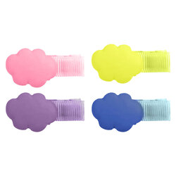 MARGOUN 4 Packs For Hair Clips Cloud Ornaments Colourful Flatback Polymer Cloud Clips