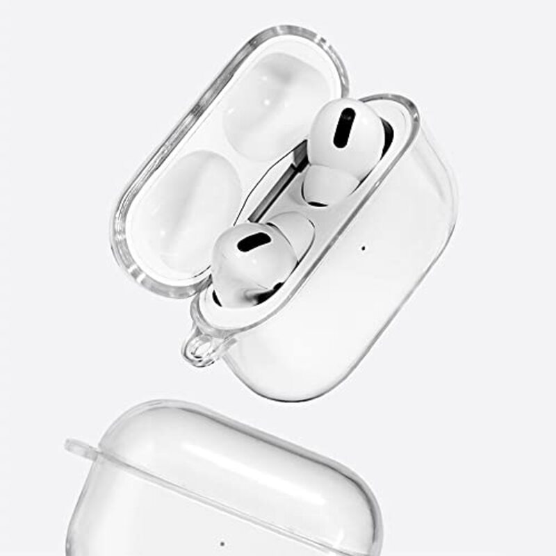 Margoun Case Cover Protection Shockproof with Clip for Airpods Pro Case, Transparent