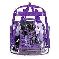 Margoun Large Capacity Backpack School Bag for Kids, Clear/Purple