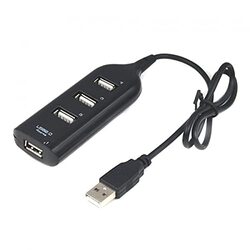 Margoun USB 2.0 4-Port Hub, Black