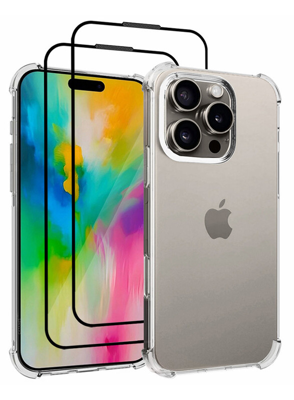 CATANES for iPhone 16 Pro Max 3 Pack TPU Case and 2 Screen Protectors, Military Grade Protection, Resists Yellowing and Scratches, Bumper Phone Case