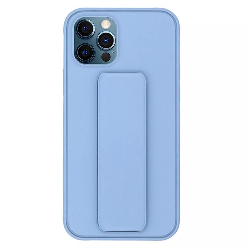 

Margoun Apple iPhone 12 Pro Multi-Function Shockproof Protective Two-In-One Finger Grip Holder Mobile Phone Case Cover, Light Blue