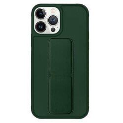 Margoun Apple iPhone 14 Pro Max Car Magnetic Multi-function Shockproof Protective Mobile Phone Case Cover with Finger Grip Holder, Dark Green