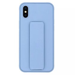 Margoun Apple iPhone XS Max Multi-Function Shockproof Protective Two-In-One Finger Grip Holder Mobile Phone Case Cover, Light Blue