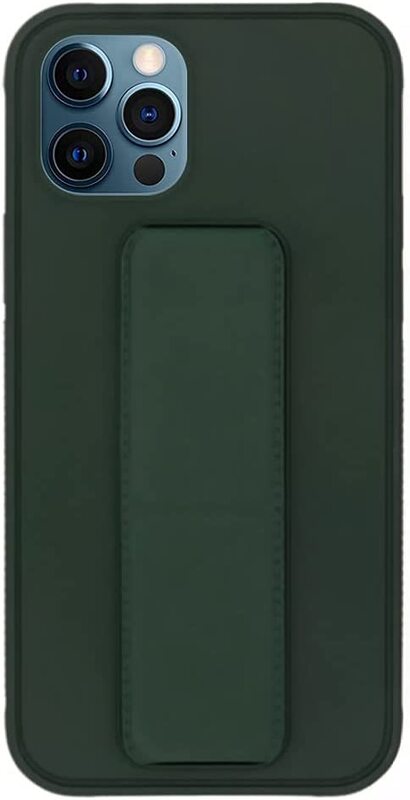 Margoun Apple iPhone 11 Pro Multi-Function Shockproof Protective Two-In-One Finger Grip Holder Mobile Phone Case Cover, Dark Green