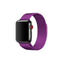 Margoun Stainless Steel Milanese Loop Alloy Replacement Strap for Apple Watch Band 42mm/44mm, Purple