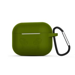 Margoun Silicone Case Cover with Clip for Airpods 3 Case 2021 3rd Generation, Green