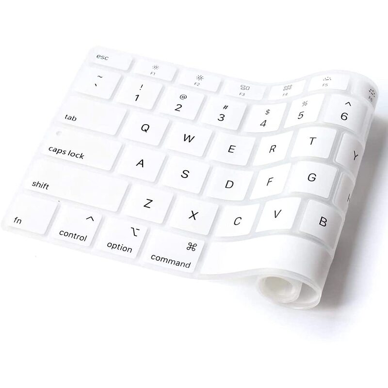 Margoun Premium Silicone Keyboard Cover for Apple MacBook Air & MacBook Pro, White