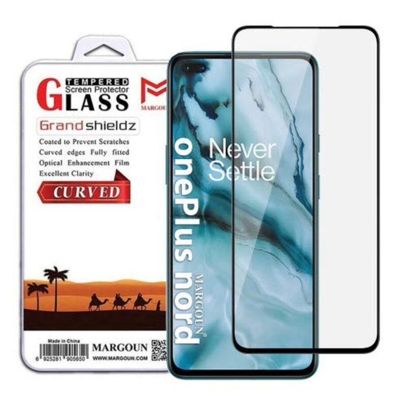 Margoun Oneplus Nord Mobile Phone 3D Tempered Glass Screen Protector, Black