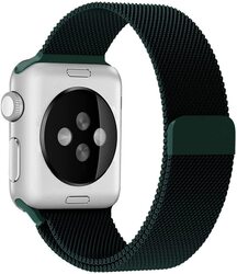 Margoun Stainless Steel Magnetic Band for Apple Watch 49mm/45mm/44mm/42mm, 2 Piece, Dark Green/Green