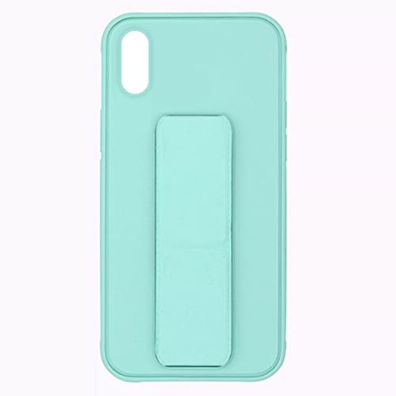 Margoun Apple iPhone XS Multi-Function Shockproof Protective Two-In-One Finger Grip Holder Mobile Phone Case Cover, Mint Green