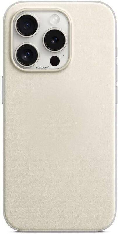 

MARGOUN For iPhone 15 Pro Max Finewoven Case Compatible with MagSafe Shockproof Protective Slim Cover (Antique White)