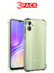 MARGOUN for Samsung Galaxy A05 3 Pack Clear Case and 2 Screen Protectors Ultra Slim Thin Flexible Scratch Resistant Transparent TPU Shockproof Case