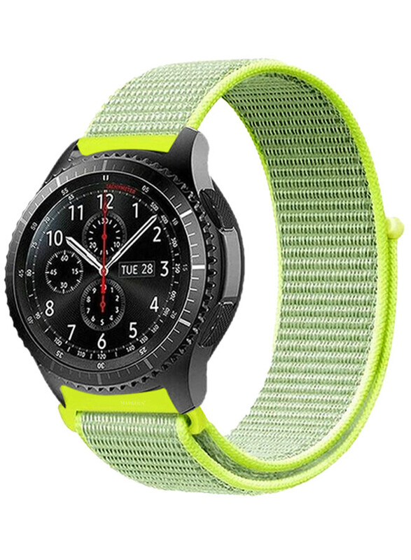 MARGOUN 22mm Nylon Strap,Compatible with Huawei GT/Huawei GT2 (46mm) /Huawei GT2 Pro/Samsung Galaxy Watch (46mm) and Galaxy Watch 3 (45mm) Sport Wristband Strap Light Green