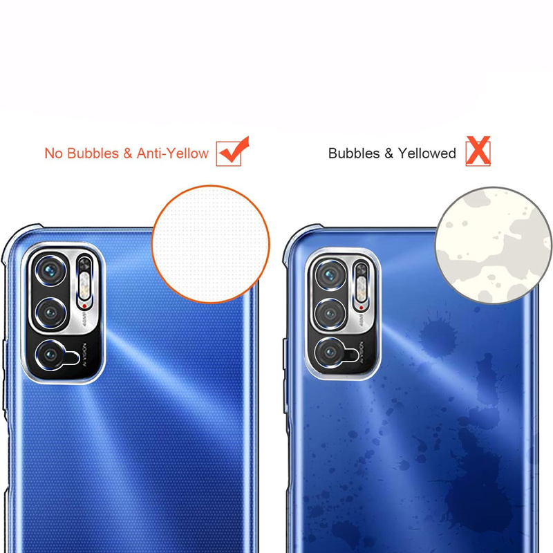 MARGOUN For Xiaomi Redmi Note 10 5G Case Cover Clear Protective TPU Four Corners Cover Transparent Soft Case