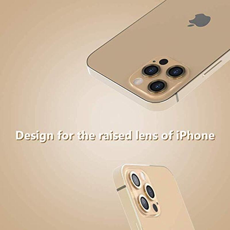 Margoun Apple iPhone 12 Pro Max Camera Lens Protector, Gold