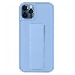 Margoun Apple iPhone 11 Pro Max Multi-Function Shockproof Protective Two-In-One Finger Grip Holder Mobile Phone Case Cover, Light Blue