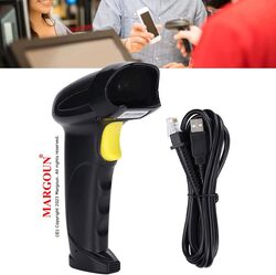 MARGOUN Wired Laser Barcode Scanner 1D Wired Cable Barcode Reader (X-9102)
