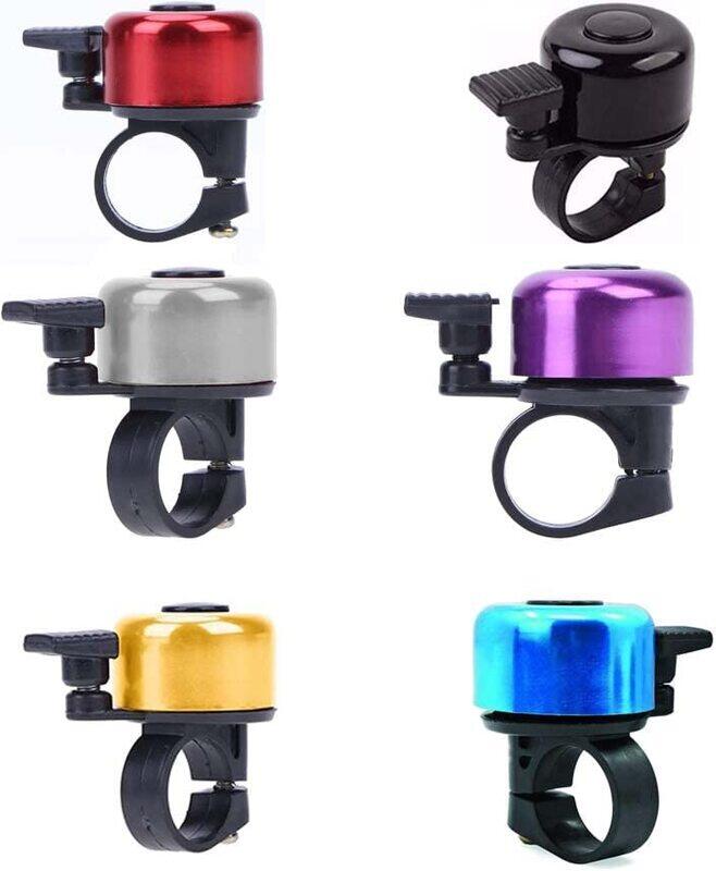 

Margoun Universal Bicycle Handlebar Loud Ring Bell, 6-Pieces, Multicolour