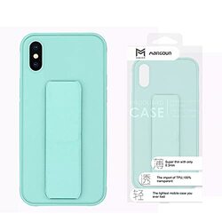 Margoun Apple iPhone XS Multi-Function Shockproof Protective Two-In-One Finger Grip Holder Mobile Phone Case Cover, Mint Green