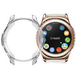 Margoun Full Coverage Plated Soft TPU Case Screen Protective Bumper Case Cover for Samsung Gear S2 Case 42mm, Clear