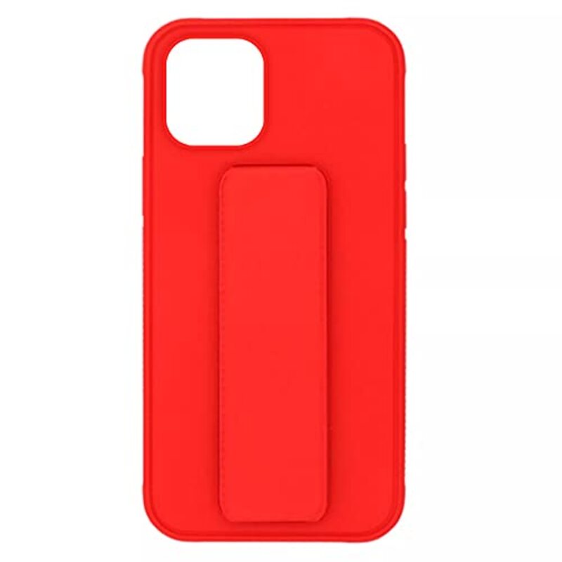 Margoun Apple iPhone 11 Multi-Function Shockproof Protective Two-In-One Finger Grip Holder Mobile Phone Case Cover, Red