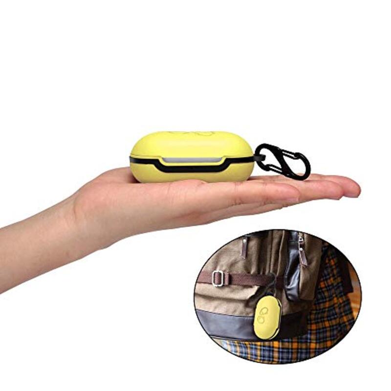 Margoun Silicone Protective Case Cover with Carabiner for Samsung Galaxy Buds Plus Case 2020/ Galaxy Buds Case 2019, Yellow