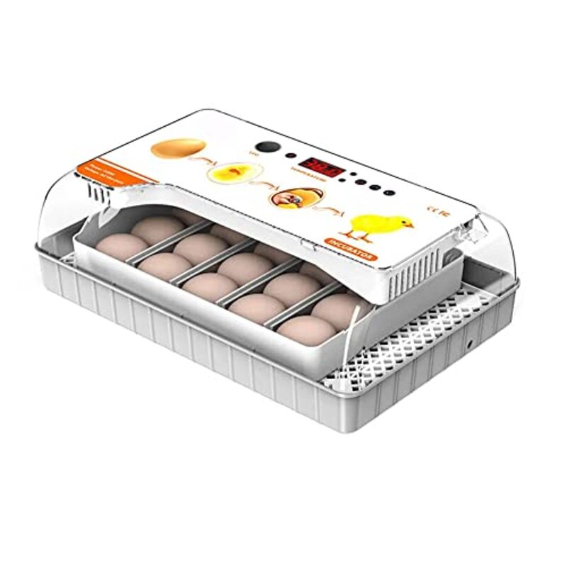 Margoun 20 Egg Automatic Egg Incubator, with LED Display, Grey