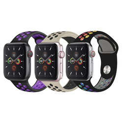 CATANES 3 Pack For Apple Watch 49mm 45mm 44mm 42mm Silicone Sport Band Nike Strap Compatible With iWatch Series Ultra/8/7/SE/6/5/4/3/2/1-N01