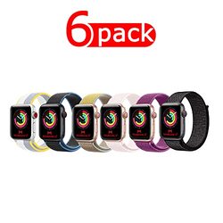 Margoun Sport Solid Colour Band for Apple Watch 49mm/45mm/44mm/42mm, 6 Piece, Multicolour