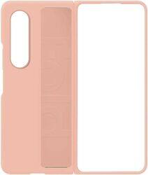 MARGOUN Compatible with Samsung Galaxy Z Fold 4 Case (2022) Hard Silicone Cover With Strap Hold Anti-drop (Pink)