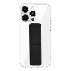 Margoun Apple iPhone 14 Pro Car Magnetic Multi-function Protective Mobile Phone Case Cover with Finger Grip Holder Kickstand, Clear/Black