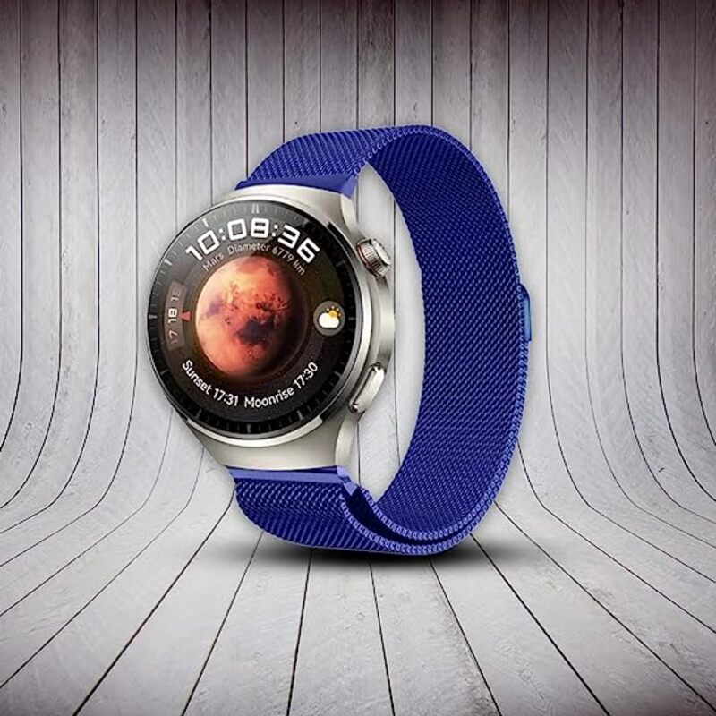 MARGOUN for Huawei Watch 4/4 Pro Metal Milanese Watchband 22mm - Blue