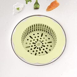 Margoun 2-Piece Hard Plastic Flower Molded Hair Catcher Strainer for Kitchen, Multicolour