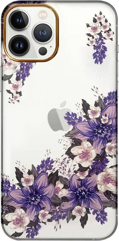 

Margoun Joway For iPhone 12 Pro Max Floral Clear Case Ultra Slim Shockproof Flower Print Transparent Cover (iphone 12 Pro max (Design 1))