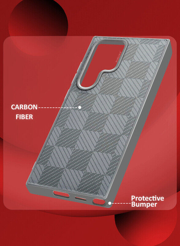 MARGOUN for Samsung Galaxy S24 Ultra Case Cover 2024 New Pattern Aramid Carbon Fiber Phone Case Slim & Light Design